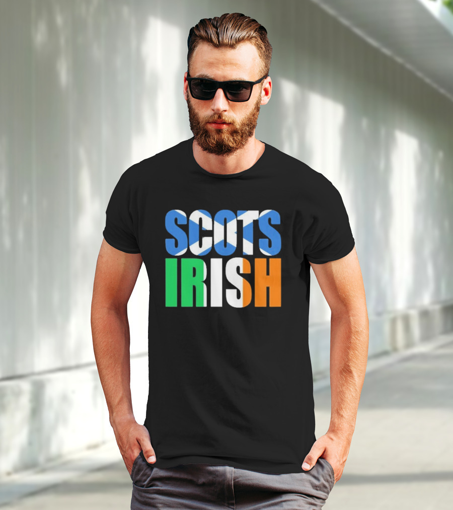 Scots Irish Flag Scottish Saltire Irish Tricolor T-Shirt