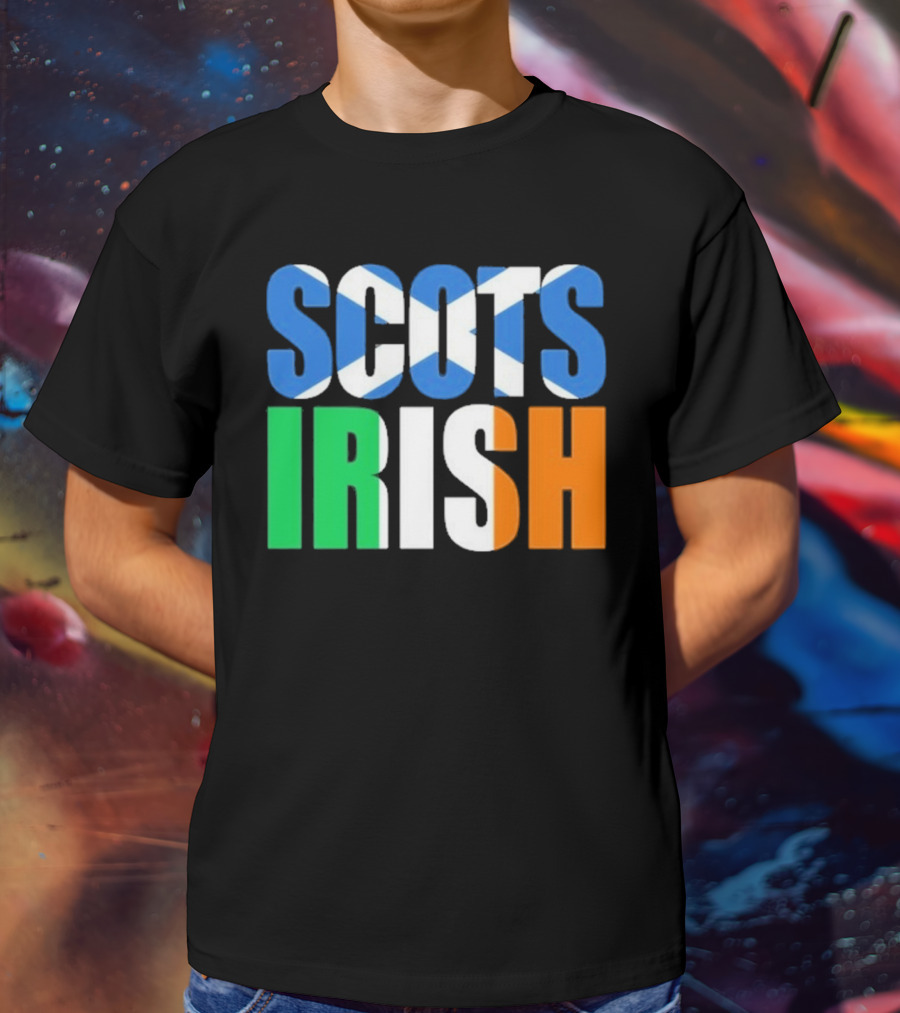 Scots Irish Flag Scottish Saltire Irish Tricolor T-Shirt