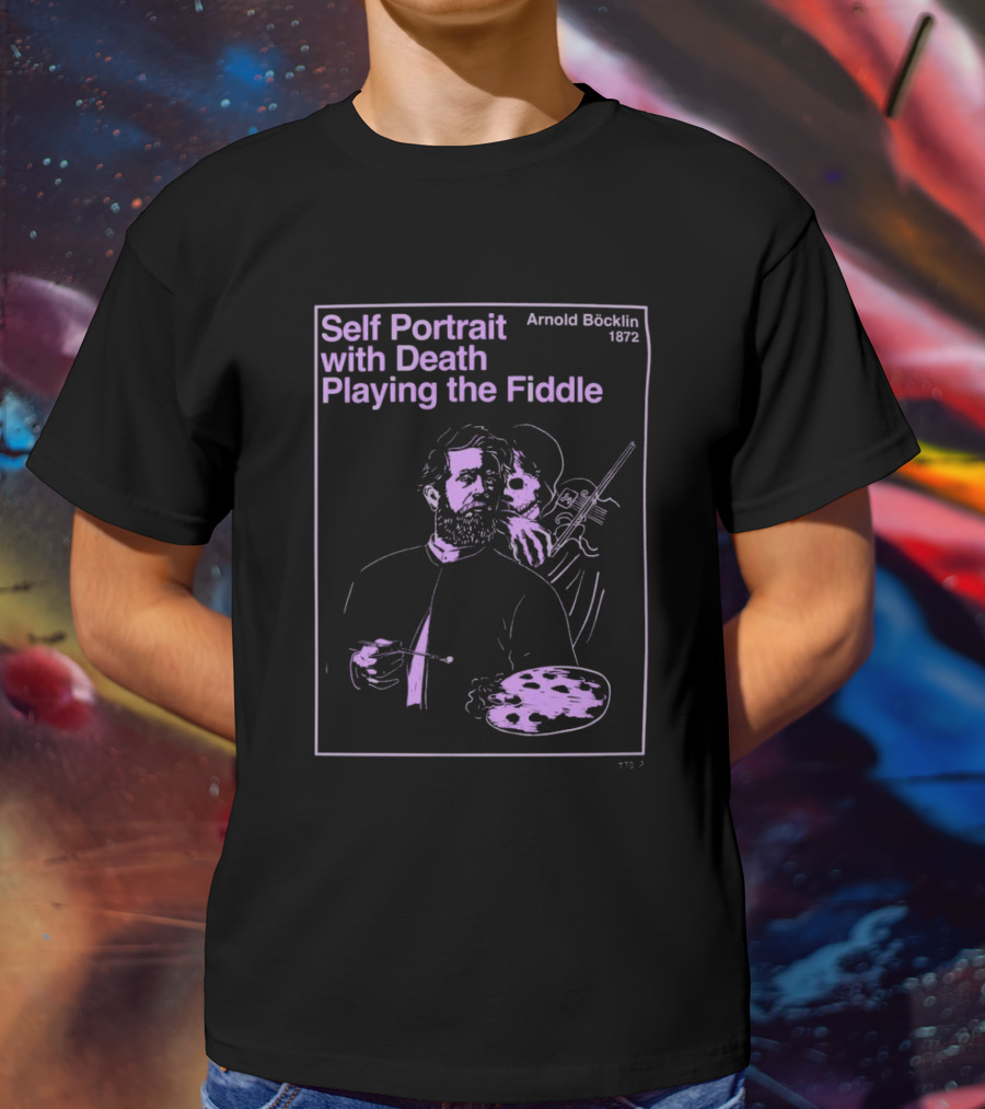 Self Portrait With Death Playing The Fiddle Arnold Böcklin 1872 T-Shirt