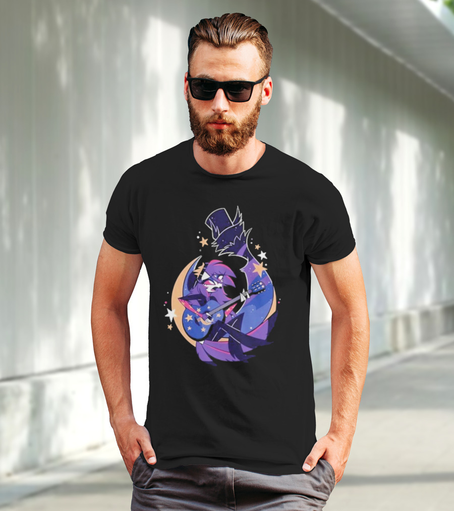 Sharkrobot I Will Be Okay Celestial Guitarist Fox In Top Hat With Stars And Moon T-Shirt