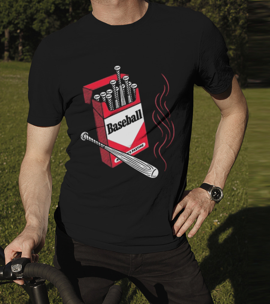 Smoking Barrels Baseball Parody Pack With Bats And Steam Imagery T-Shirt