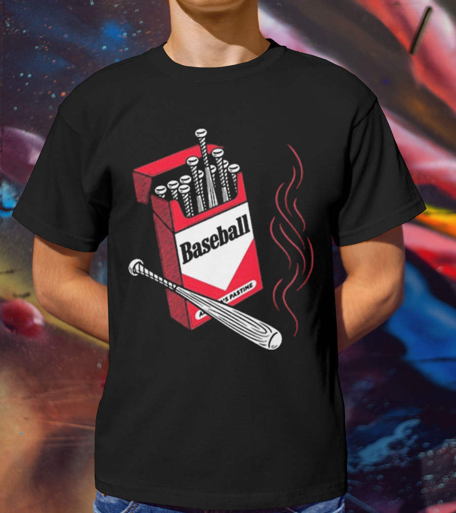Smoking Barrels Baseball Parody Pack With Bats And Steam Imagery T-Shirt