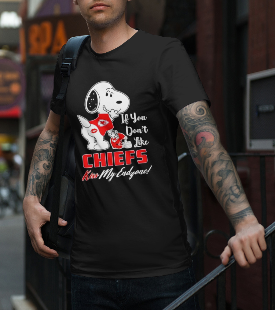 Snoopy If You Don’t Like Kansas City Chiefs Kiss My Endzone T-Shirt