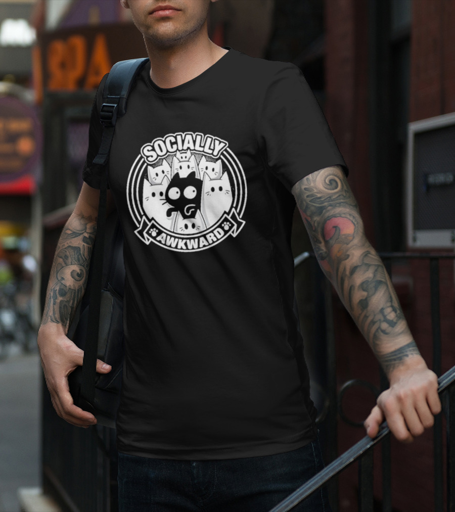 Socially Awkward Cat Misfit Kittens T-Shirt