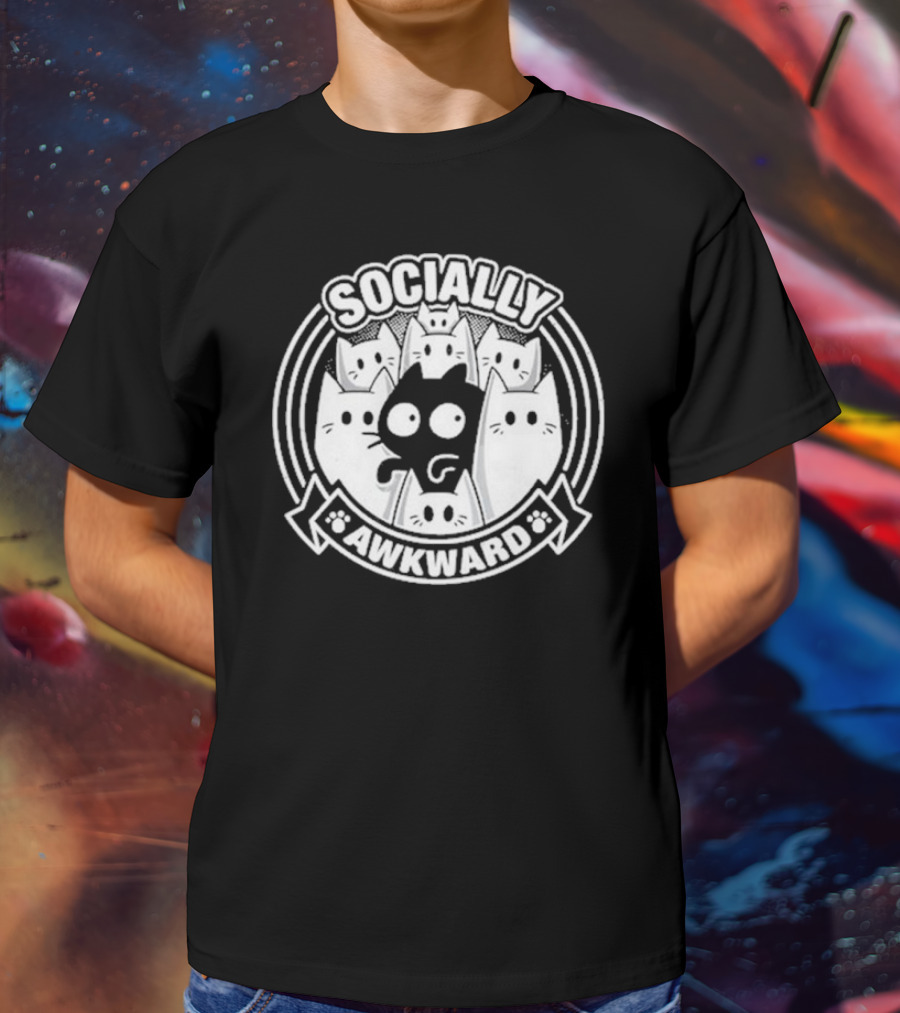 Socially Awkward Cat Misfit Kittens T-Shirt