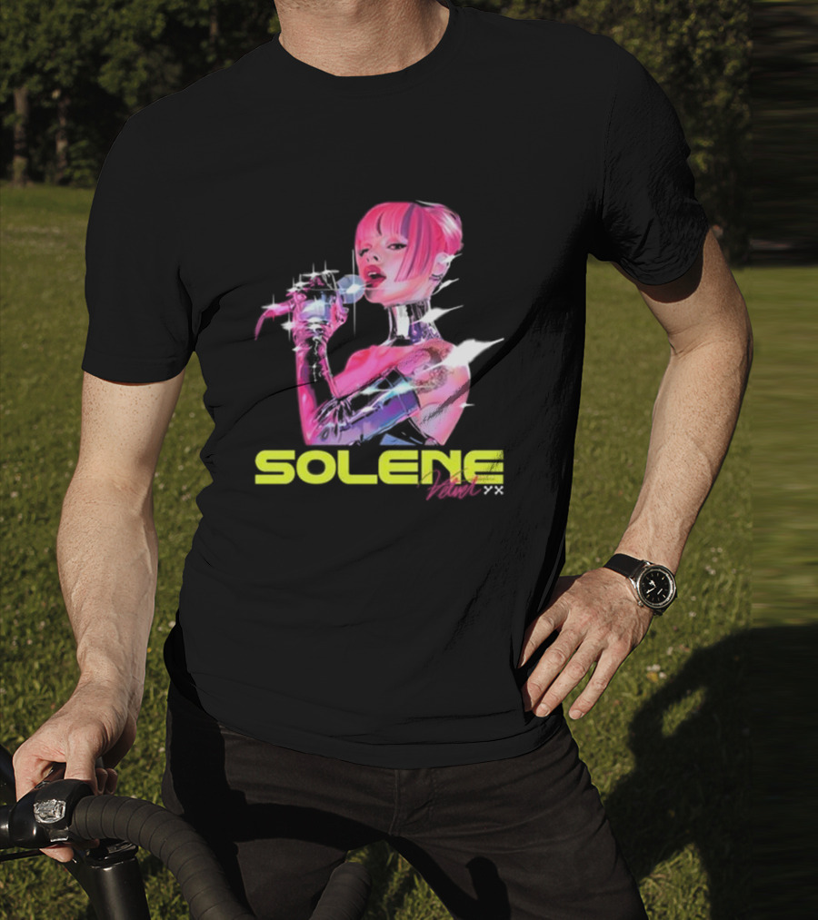 Solene Velvet Wave 2 Neon Portrait T-Shirt