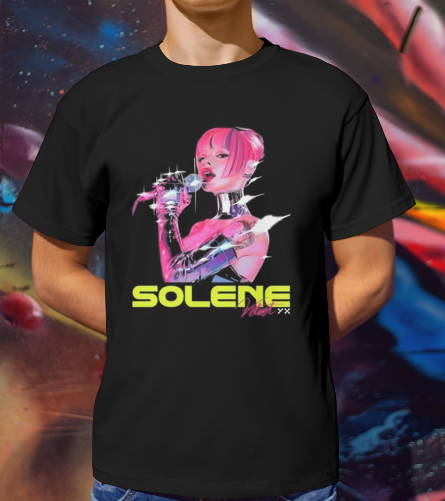 Solene Velvet Wave 2 Neon Portrait T-Shirt