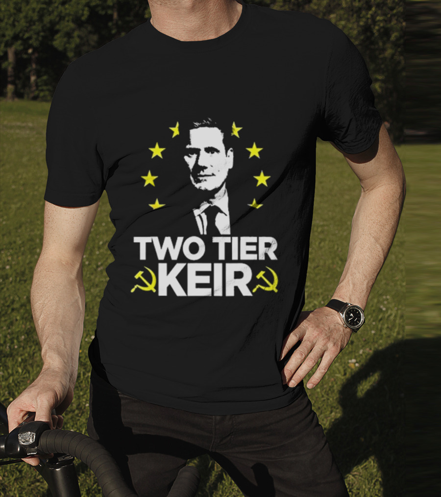 Euro Stars Circle Face Two Tier Keir Hammer Sickle T-Shirt