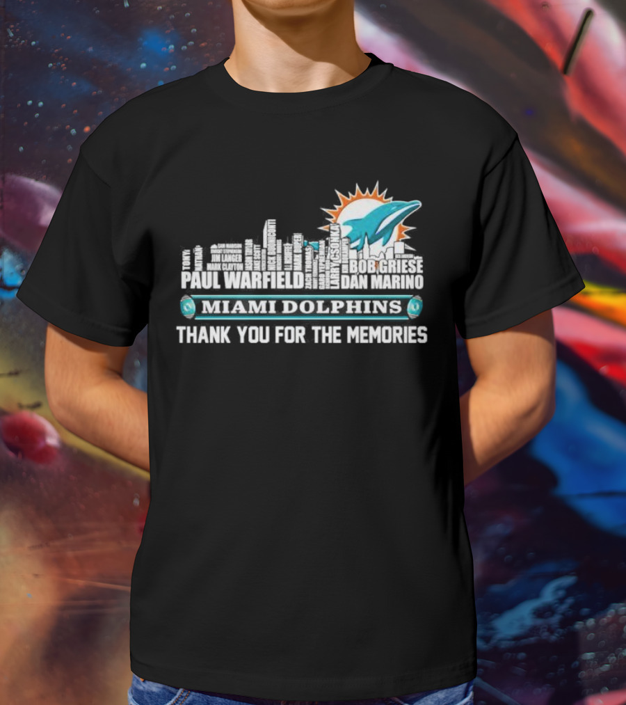 Skyline Miami Dolphins Limited Edition Thank You For The Memories T-Shirt