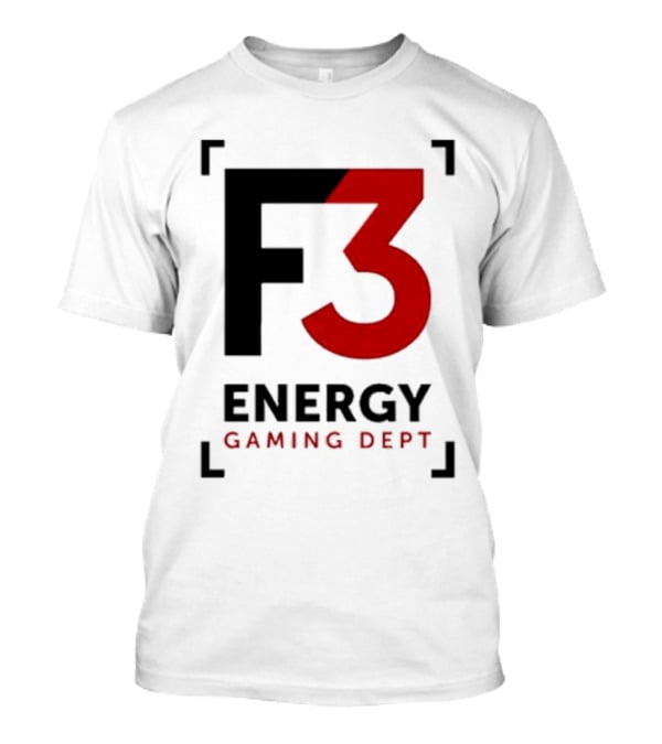 F3 Energy Gaming Dept Bold Red And Black T-Shirt