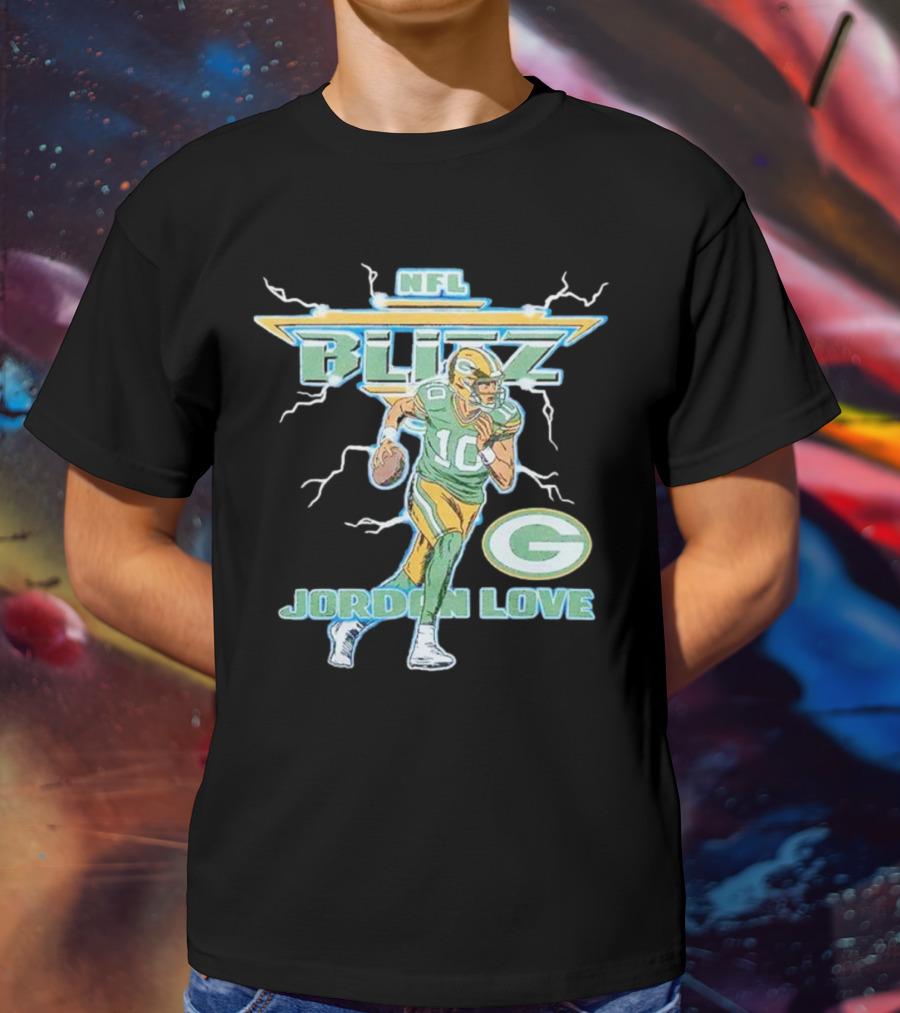 NFL Blitz Jordan Love Packers T-Shirt