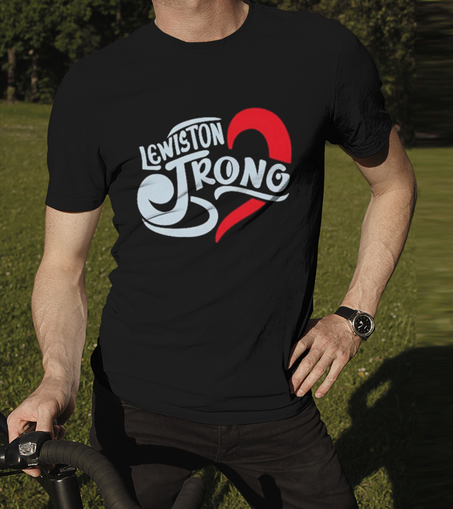 Lewiston Strong Heart Symbol Maine Resilience T-Shirt