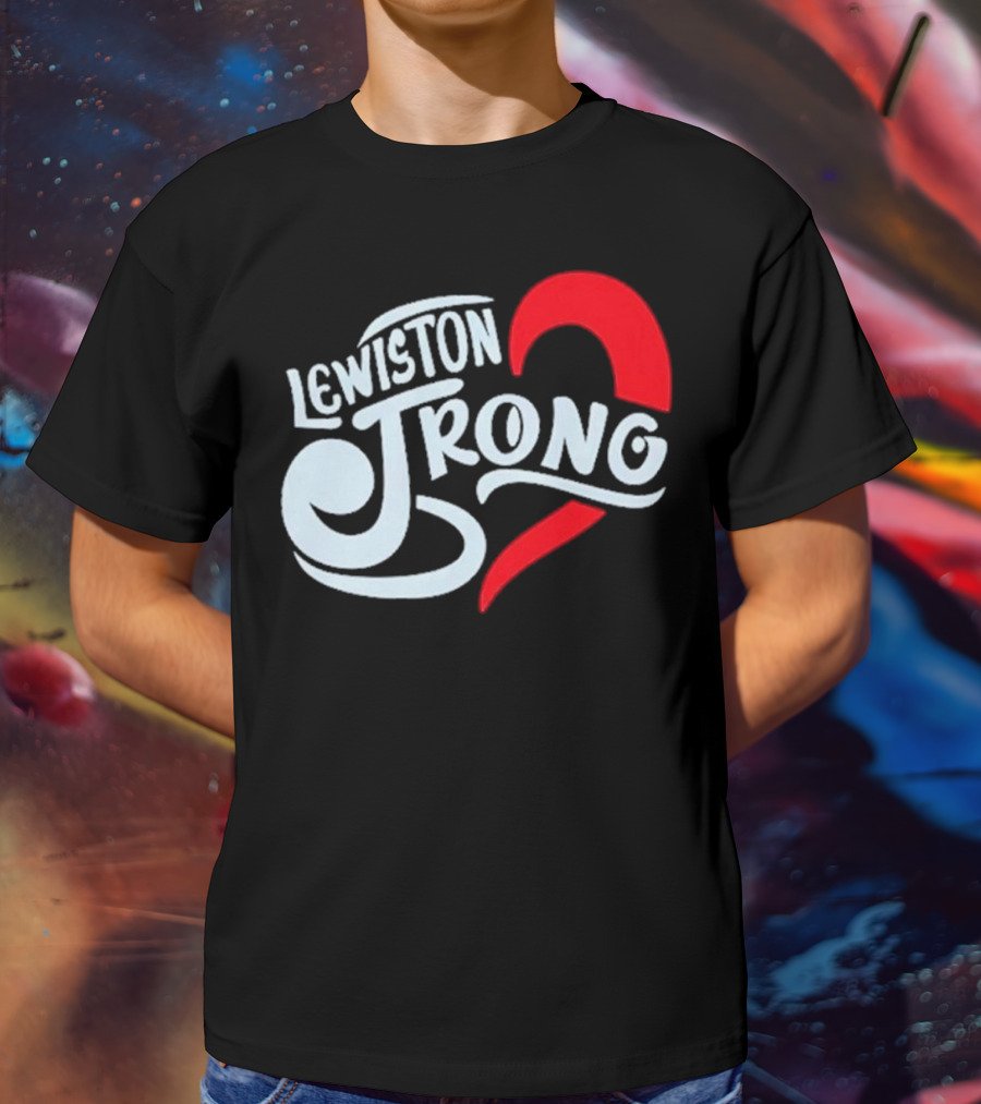 Lewiston Strong Heart Symbol Maine Resilience T-Shirt