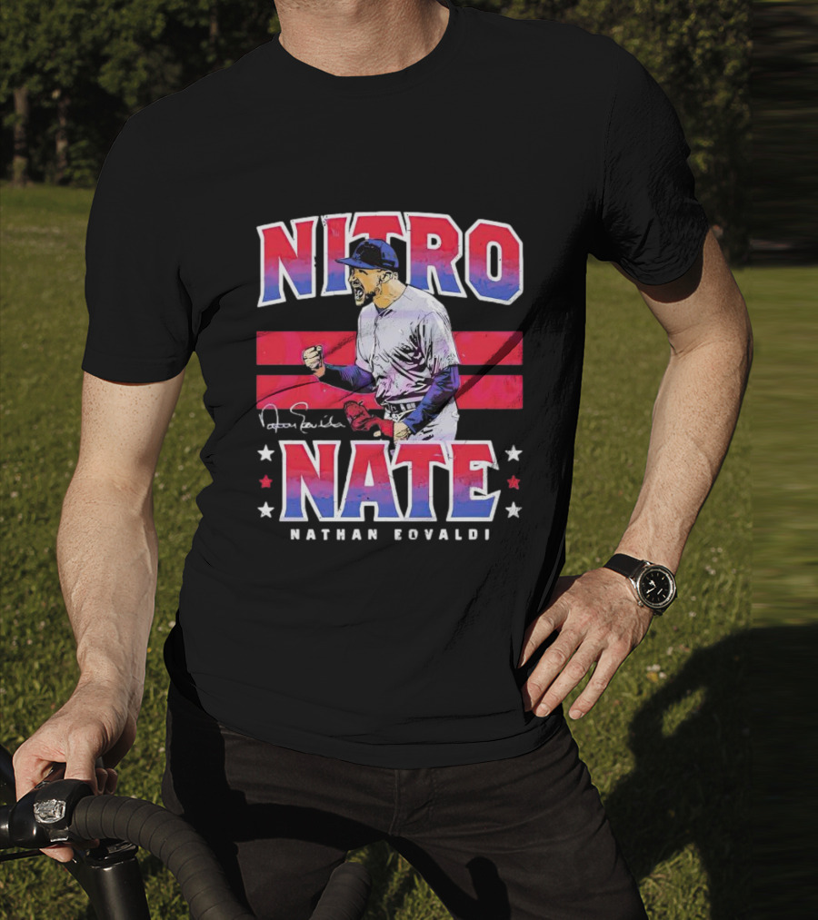 Nitro Nate Nathan Eovaldi Signature Baseball T-Shirt