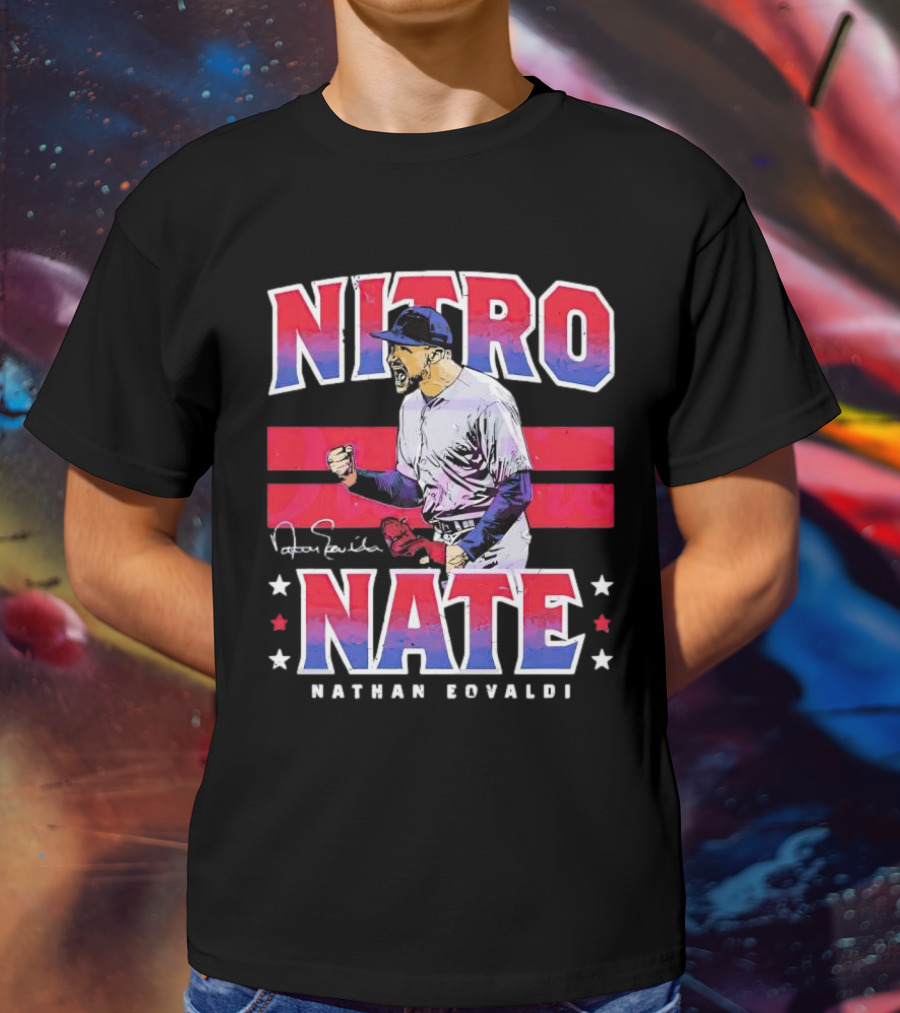 Nitro Nate Nathan Eovaldi Signature Baseball T-Shirt