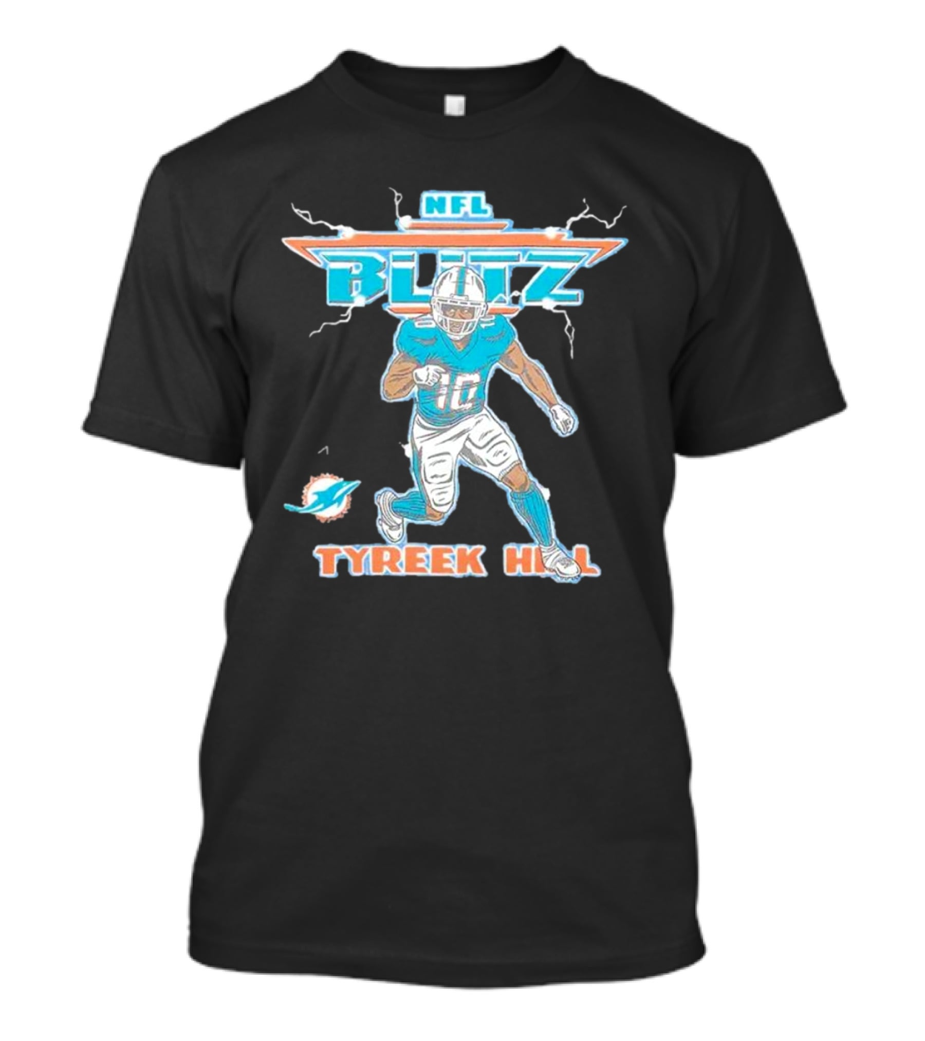 Tyreek Hill NFL Blitz Miami Dolphins Electric Football T-Shirt