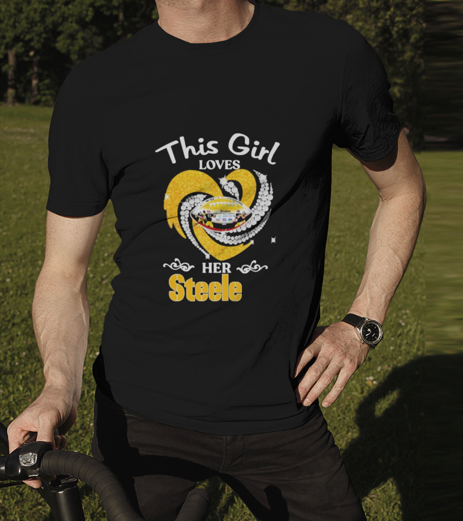 This Girl Loves Her Steelers Heart Football Fan Love T-Shirt