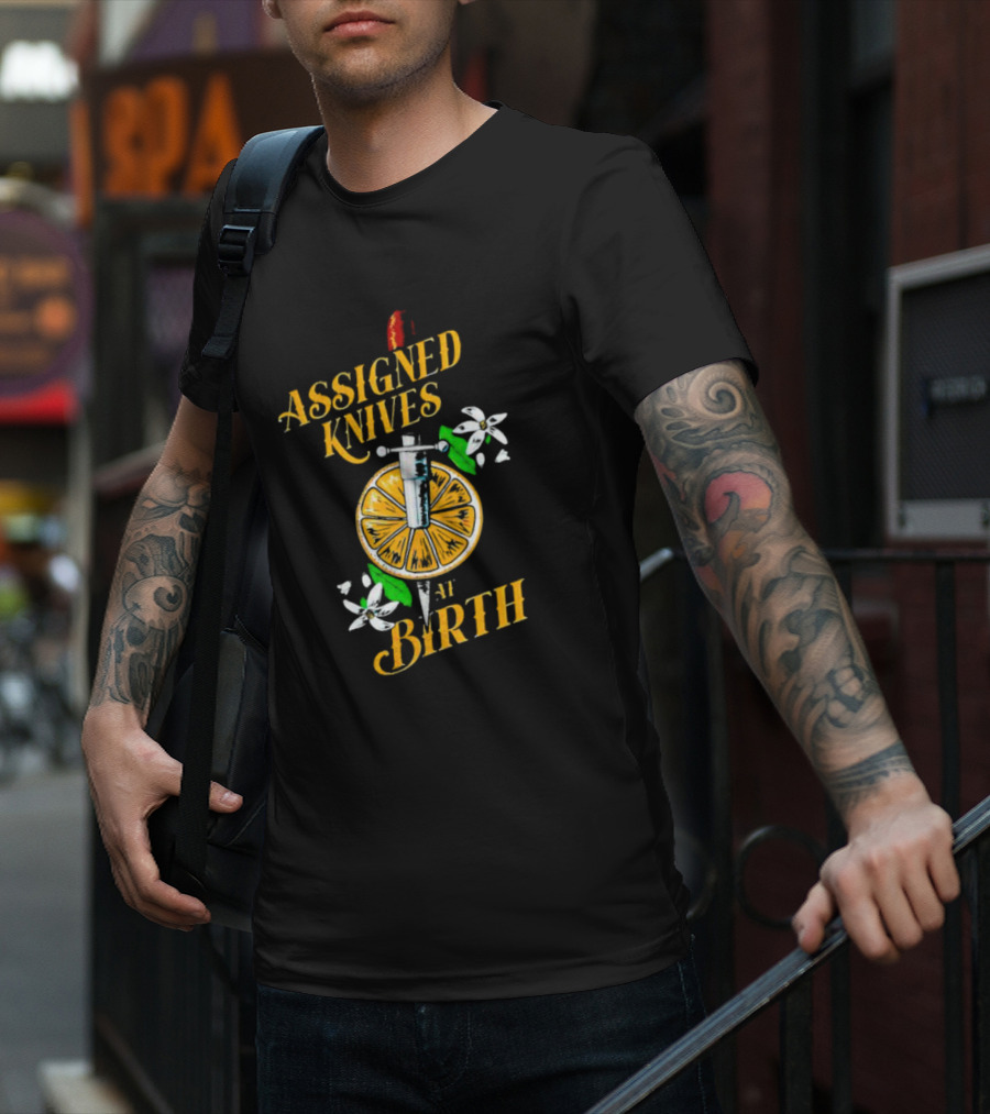 Vico Ortiz Assigned Knives At Birth Knife And Citrus Blossom T-Shirt