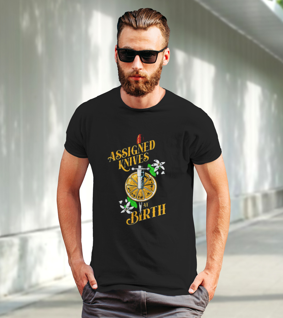 Vico Ortiz Assigned Knives At Birth Knife And Citrus Blossom T-Shirt