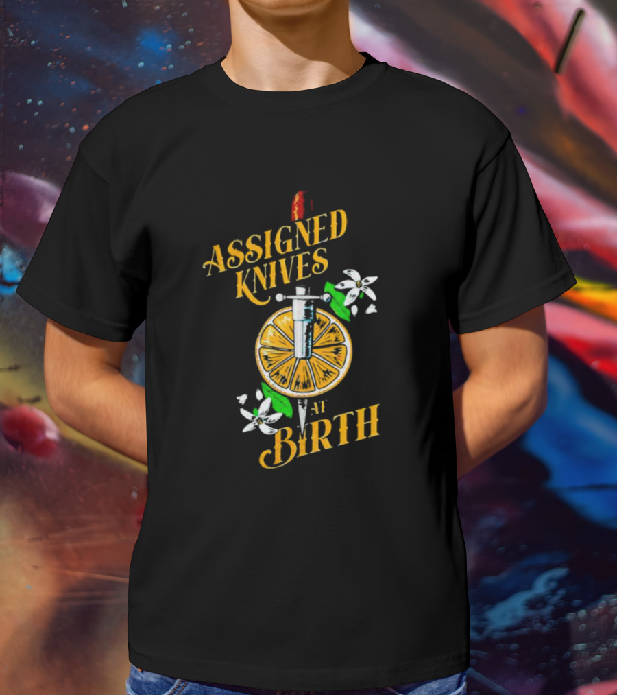 Vico Ortiz Assigned Knives At Birth Knife And Citrus Blossom T-Shirt
