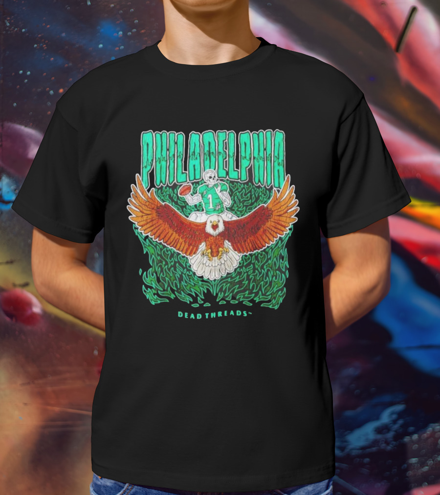 Philadelphia Football Eagle Dead Threads T-Shirt
