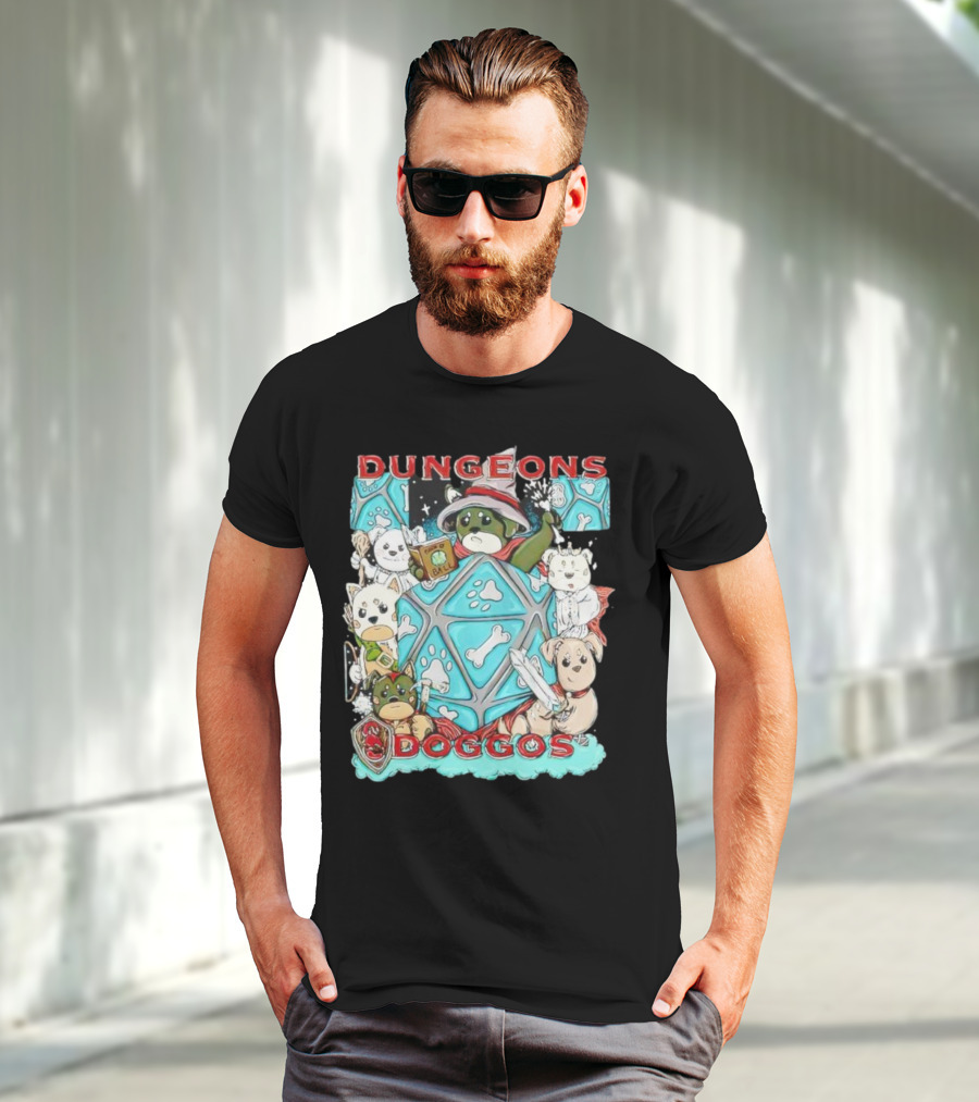Dungeons Doggos Adventures With Magic Dice And Wizards T-Shirt