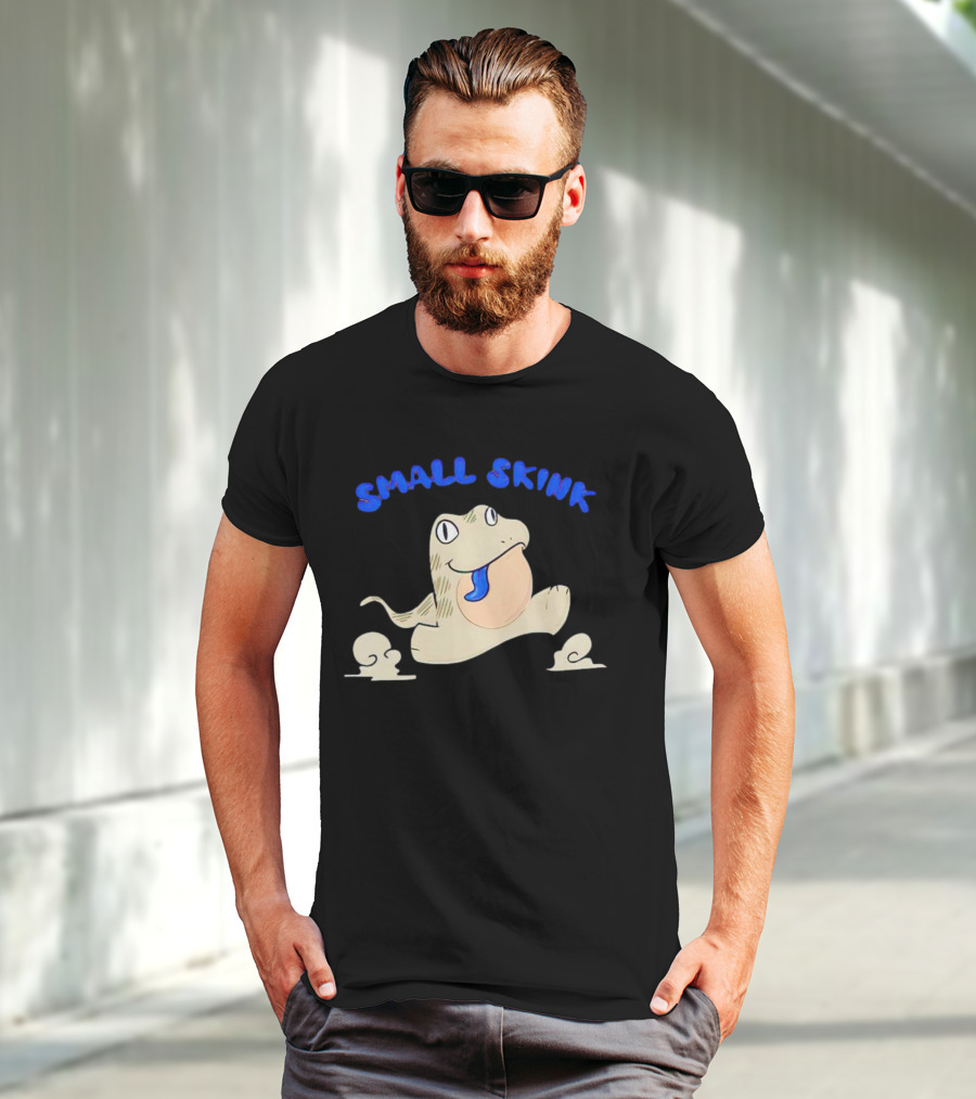 Small Skink Blue-Tongued Frog Style Retro T-Shirt