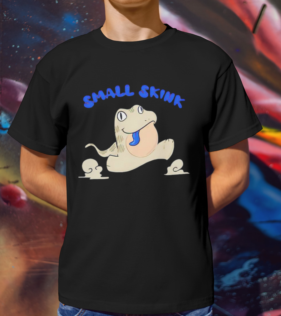 Small Skink Blue-Tongued Frog Style Retro T-Shirt