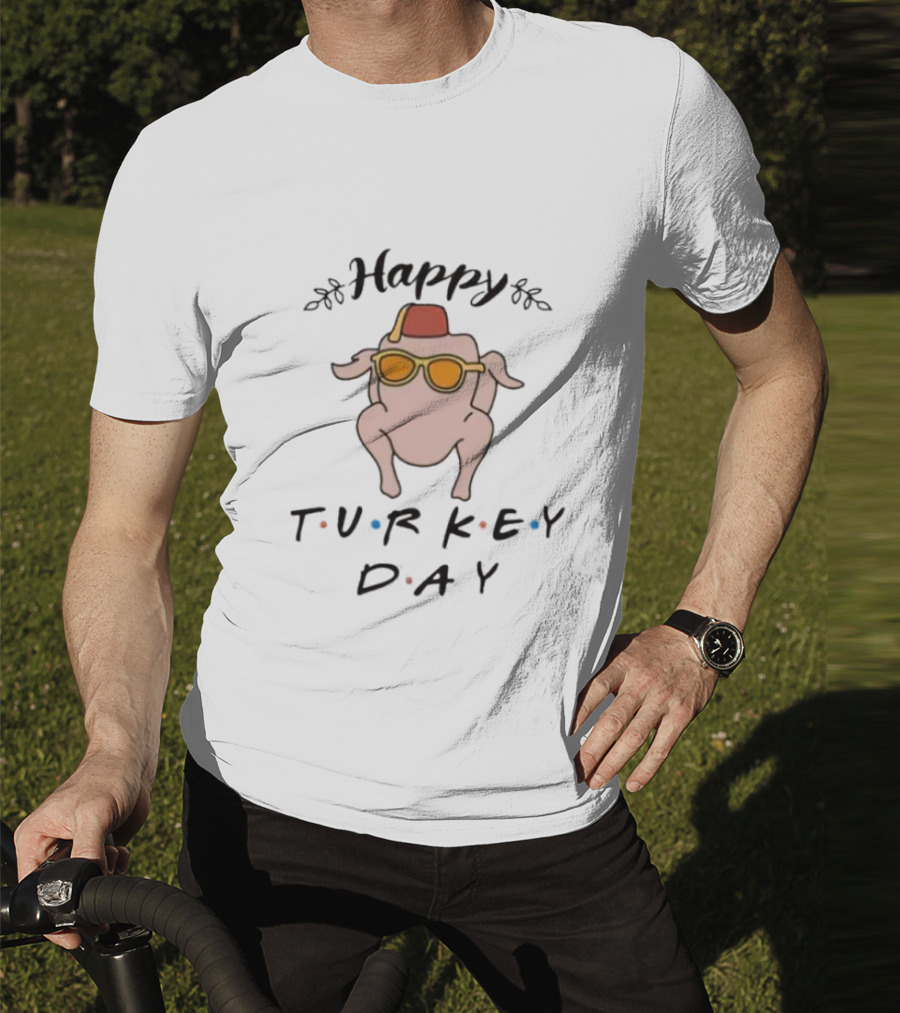 Happy Turkey Day Friends Sunglasses Dance T-Shirt