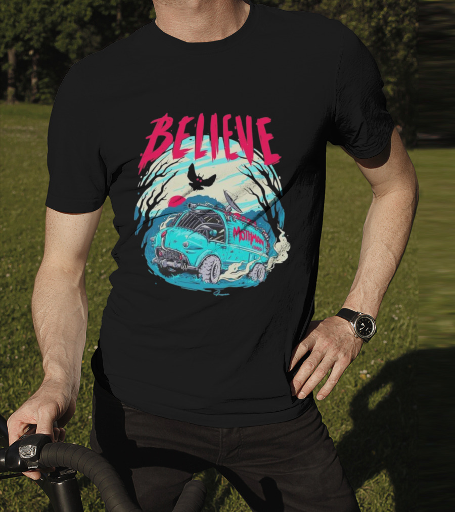 Believe Mothman Shadow Van Adventure T-Shirt