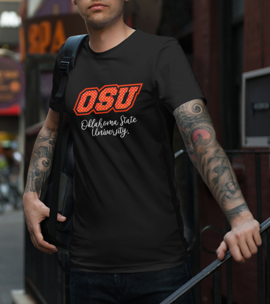 OSU Oklahoma State University Polkadot T-Shirt
