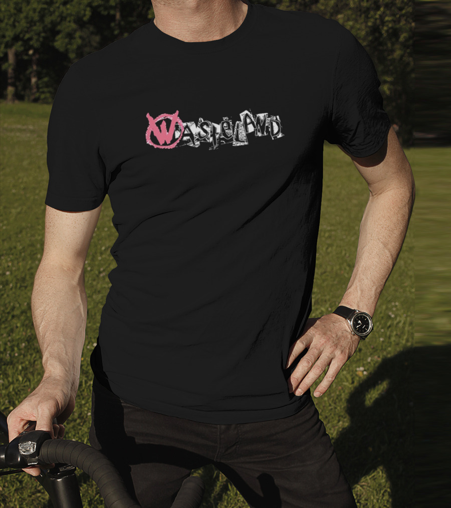 Wasteland Cut Out Grunge Pink Symbol T-Shirt