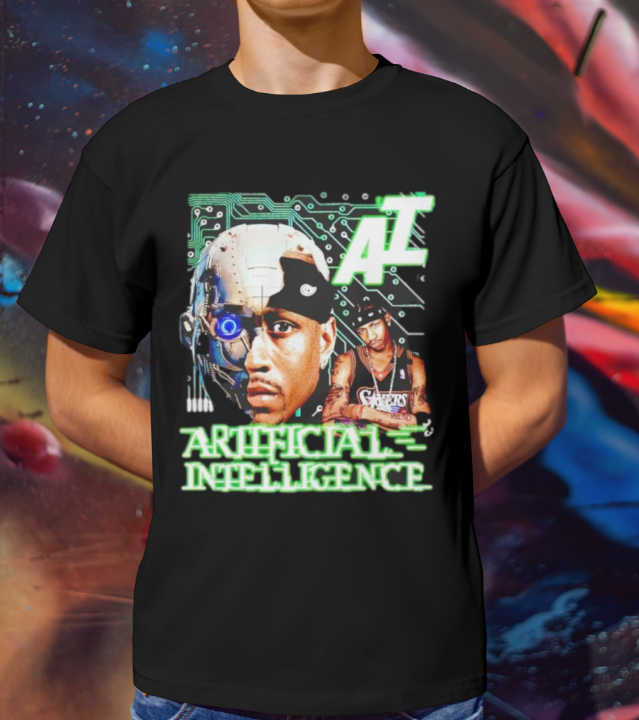 AI Allen Iverson Artificial Intelligence 76ers Cybernetic Fusion T-Shirt
