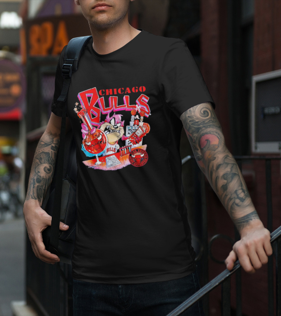 Chicago Bulls Taz NBA Mixology Martian Laboratory Mayhem T-Shirt