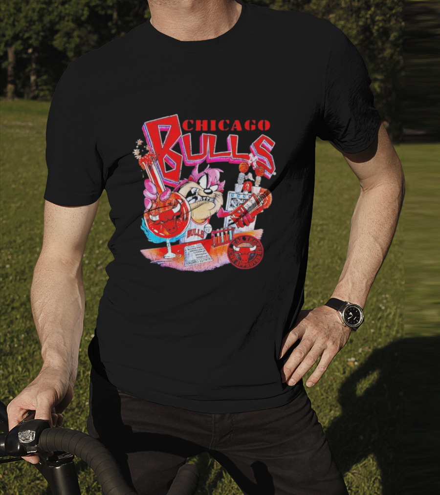 Chicago Bulls Taz NBA Mixology Martian Laboratory Mayhem T-Shirt