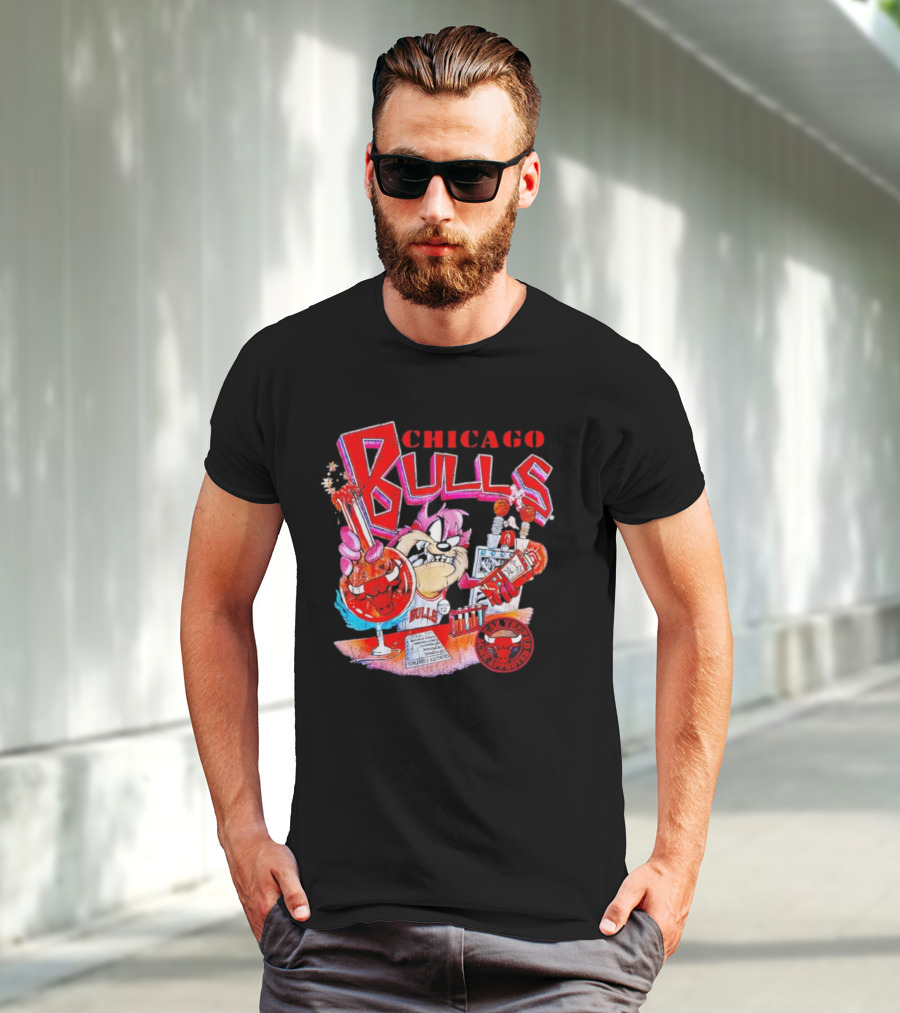 Chicago Bulls Taz NBA Mixology Martian Laboratory Mayhem T-Shirt