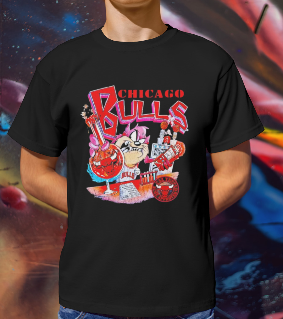 Chicago Bulls Taz NBA Mixology Martian Laboratory Mayhem T-Shirt