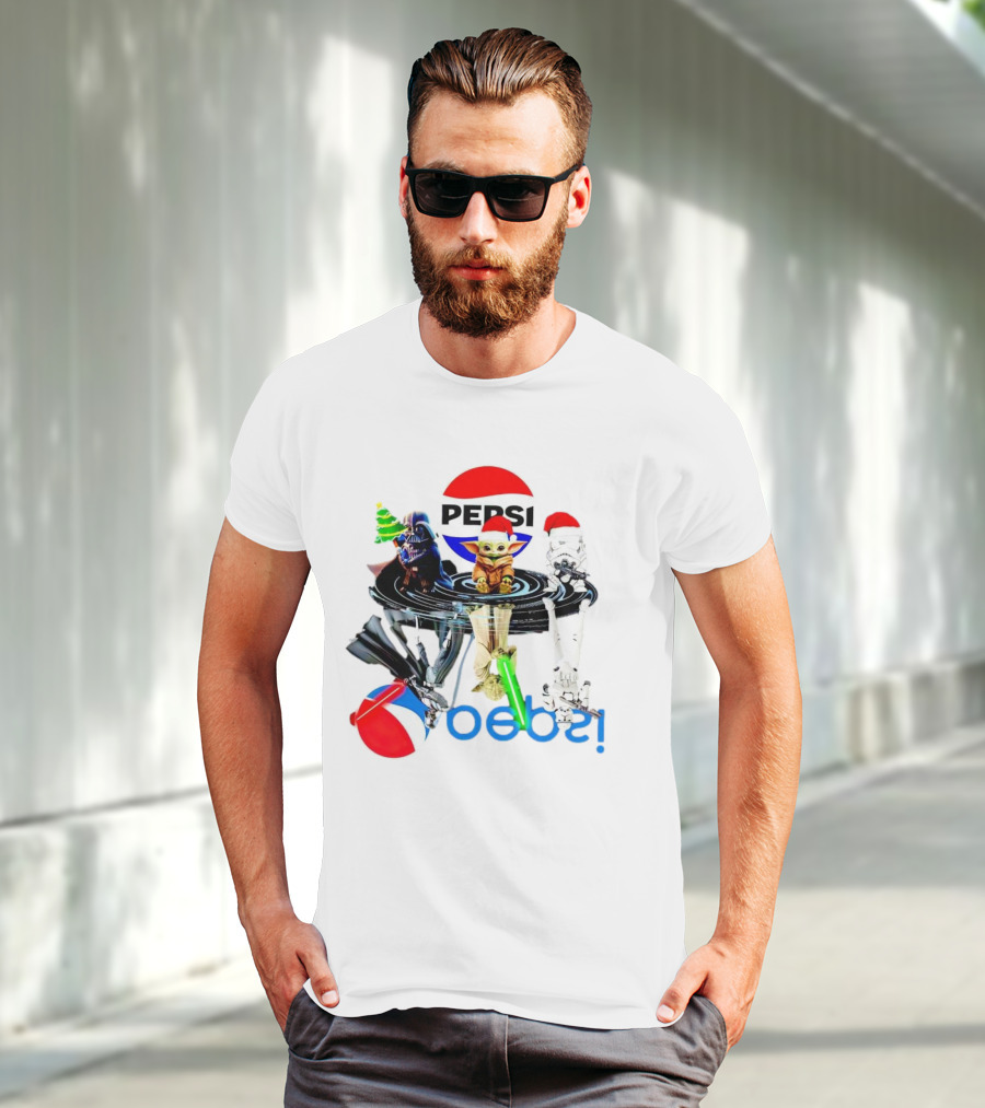 Pepsi Christmas Darth Vader Yoda Stormtrooper T-Shirt