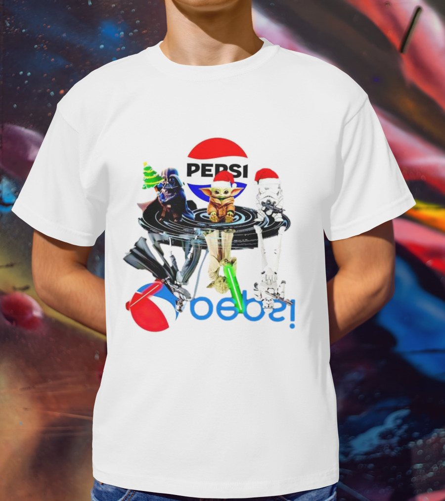 Pepsi Christmas Darth Vader Yoda Stormtrooper T-Shirt