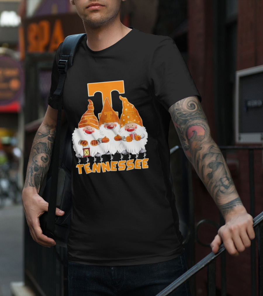 Tennessee Volunteers Christmas Gnomies With Orange T T-Shirt