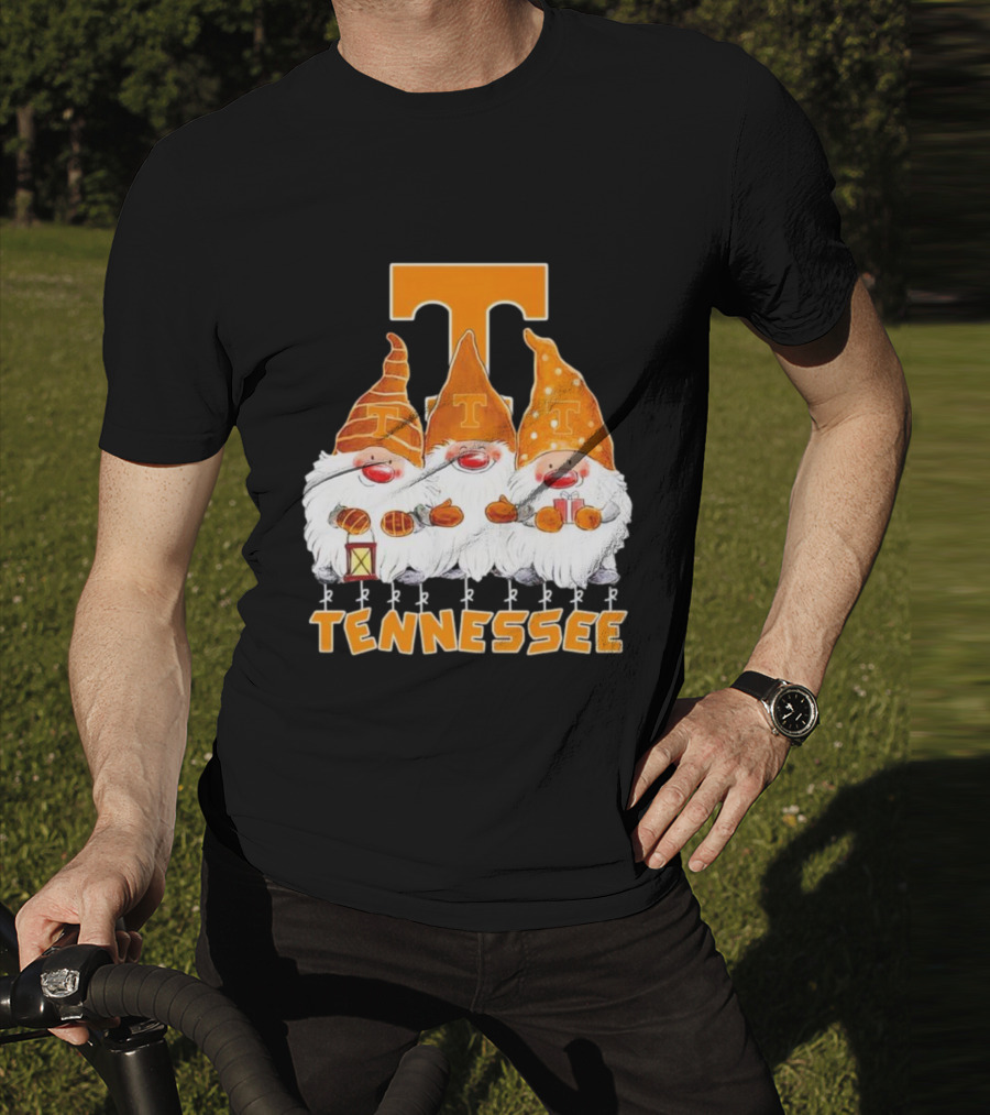 Tennessee Volunteers Christmas Gnomies With Orange T T-Shirt