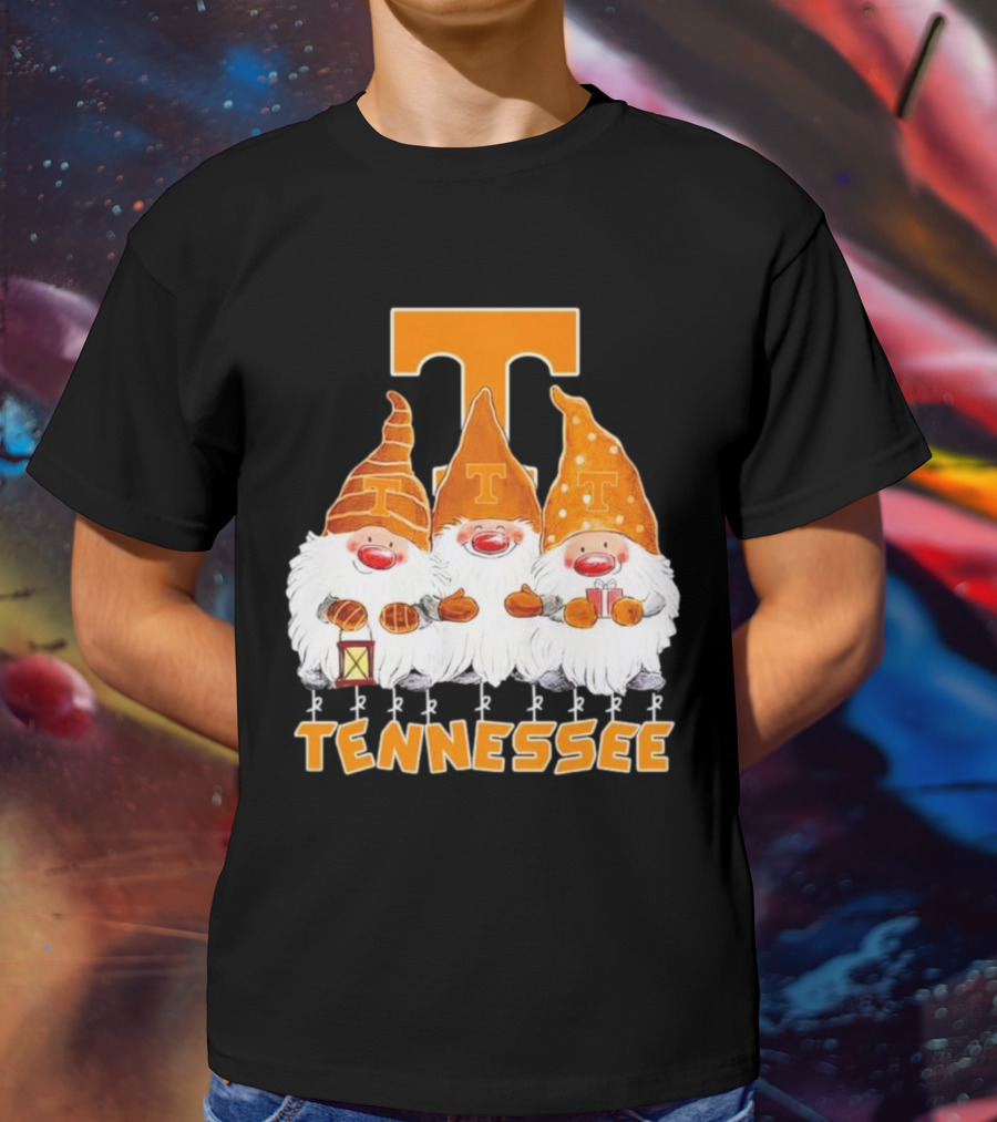 Tennessee Volunteers Christmas Gnomies With Orange T T-Shirt