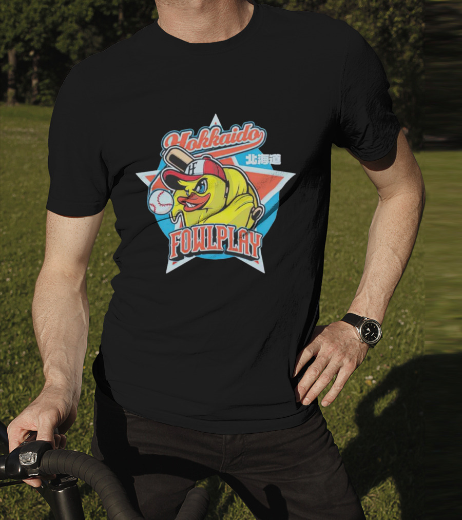 Hokkaido Fowlplay Baseball Duck With Star And Bat T-Shirt