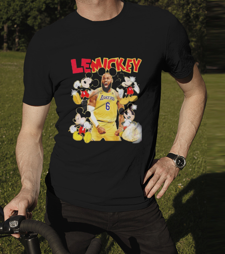 LeMickey LeBron James Lakers With Mickey Characters T-Shirt