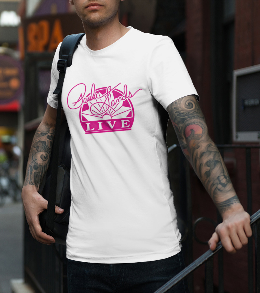 Paula Sands Live Pink Script With Sunrise T-Shirt