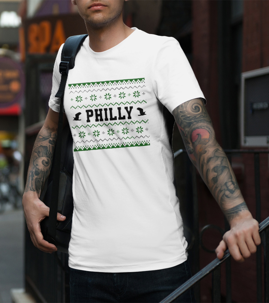 Philly Festive Eagles-Inspired Pattern Football Fan Gear T-Shirt
