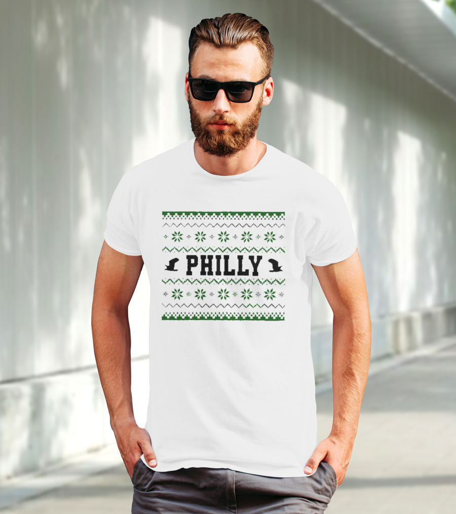Philly Festive Eagles-Inspired Pattern Football Fan Gear T-Shirt
