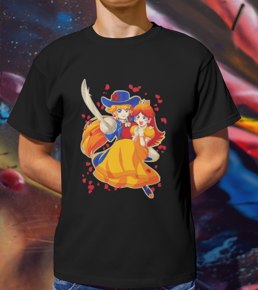 Princess To The Rescue With Heroic Duo And Heart Petals T-Shirt