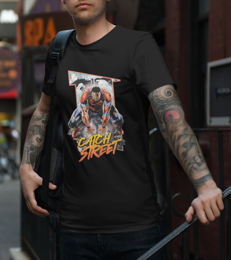 Catch Street Rippaverse Comics Dynamic Hero Action Pose T-Shirt