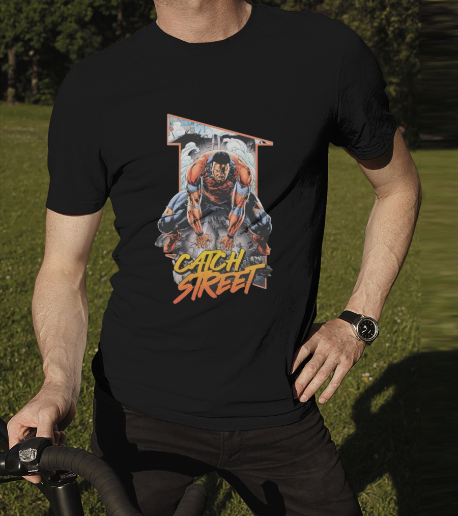 Catch Street Rippaverse Comics Dynamic Hero Action Pose T-Shirt